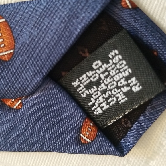 Blue Football Tie by Max Raab - Picture 6 of 6